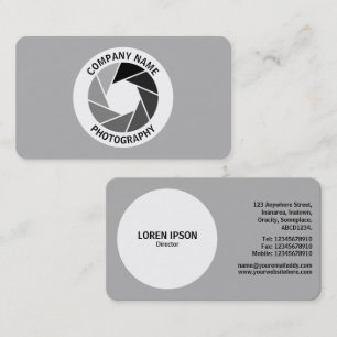 Aperture Circle - Tonal Shades - Grey #B2B2B2 Business Card