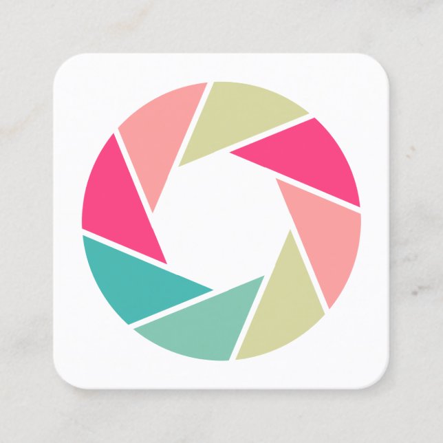 Aperture - Colours 01 Square Business Card (Front)