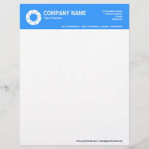 Aperture Symbol 2in Colour Header - Blue 3399FF Custom Letterhead