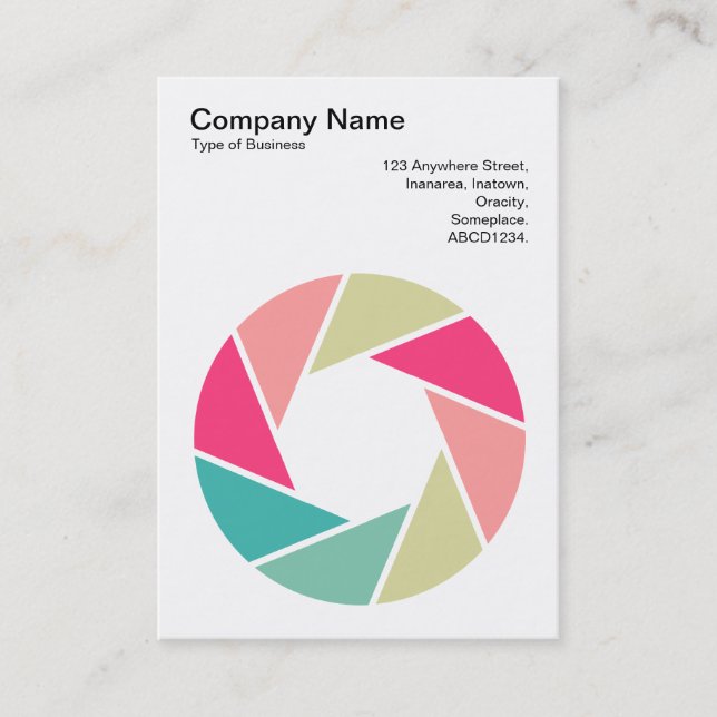 Aperture Symbol - Colours 01 Business Card (Front)