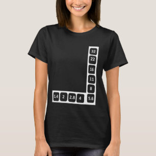 Aperture Values Official Photographer Camera Icons T-Shirt