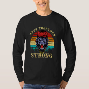 Apes Strong Together Ape Retro Vintage Sunset T-Shirt