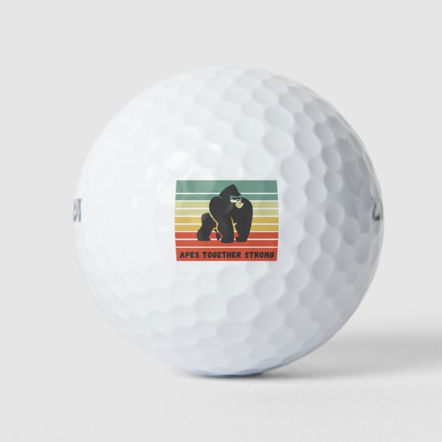 Apes Together Strong Golf Balls (Front)