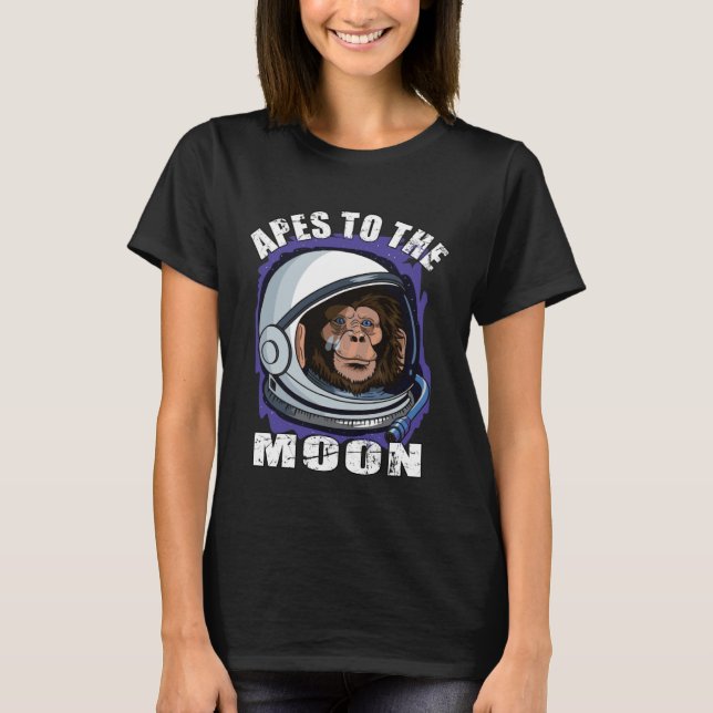 Apes together strong HODL diamond hands to the moo T-Shirt (Front)
