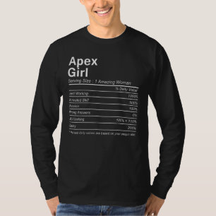 APEX GIRL NC NORTH CAROLINA Nutrition Facts  City  T-Shirt