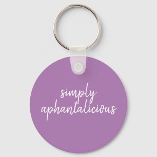 Aphantasia Simply Aphantalicious White Font Key Ring