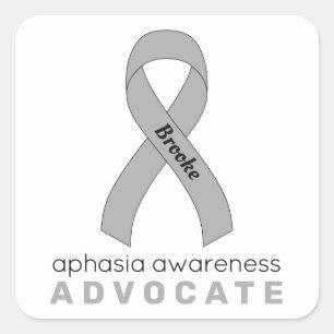 Aphasia Advocate White Square Sticker