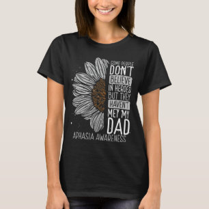 Aphasia Awareness Ribbon Dad Aphasia Warrior T-Shirt