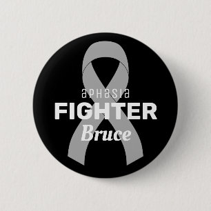 Aphasia Ribbon Black Button