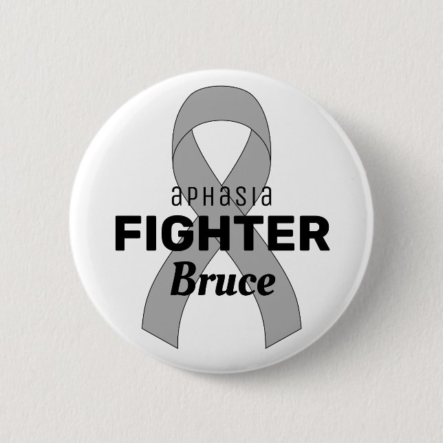 Aphasia Ribbon White Button (Front)