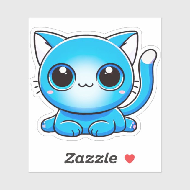 Aphmau, Pierce, Meemeows, Cute Cat, Blue, Stickers (Sheet)