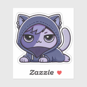 Aphmau, Zane, Meemeows, Cute Cat, Goth, Stickers