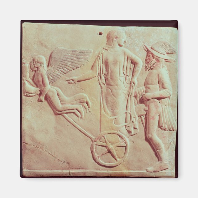 Aphrodite and Hermes riding on a chariot Magnet (Front)