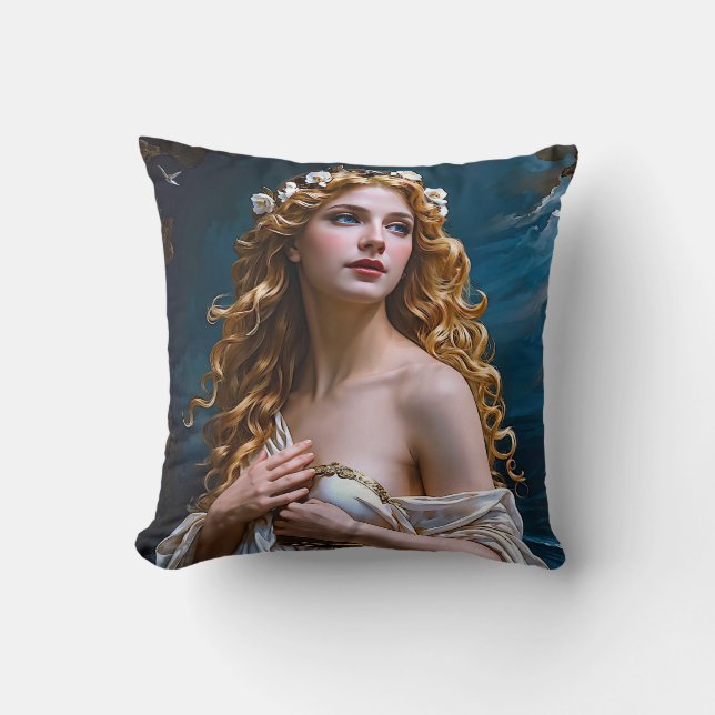 "Aphrodite: Goddess of Love and Light" Cushion (Front)