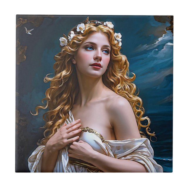 "Aphrodite: Goddess of Love and Light" Tile (Front)