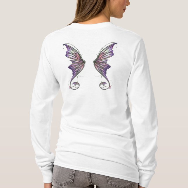 Aphrodite Lavender Fairy Wings T-Shirt (Back)