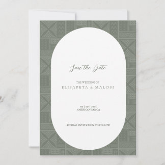 Apia Wedding Save the Date Invitation