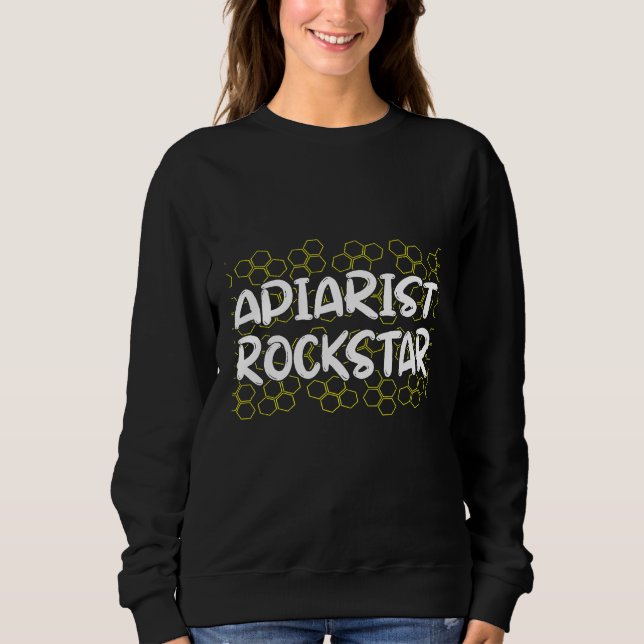 Apiarist Beekeeper Star Bee Apiculture Beekeeping Sweatshirt (Front)
