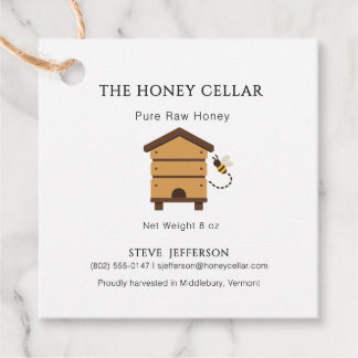 Apiary Beekeeper Honey Artisan Beehive Jar label