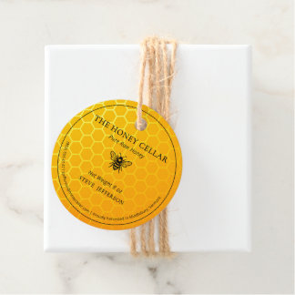 Apiary Beekeeper Honey Artisan Logo Jar Tags