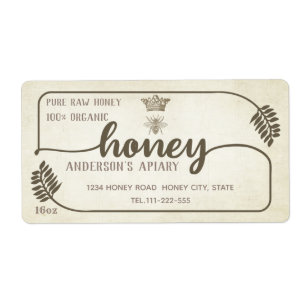 Apiary vintage rustic calligraphy honey branch