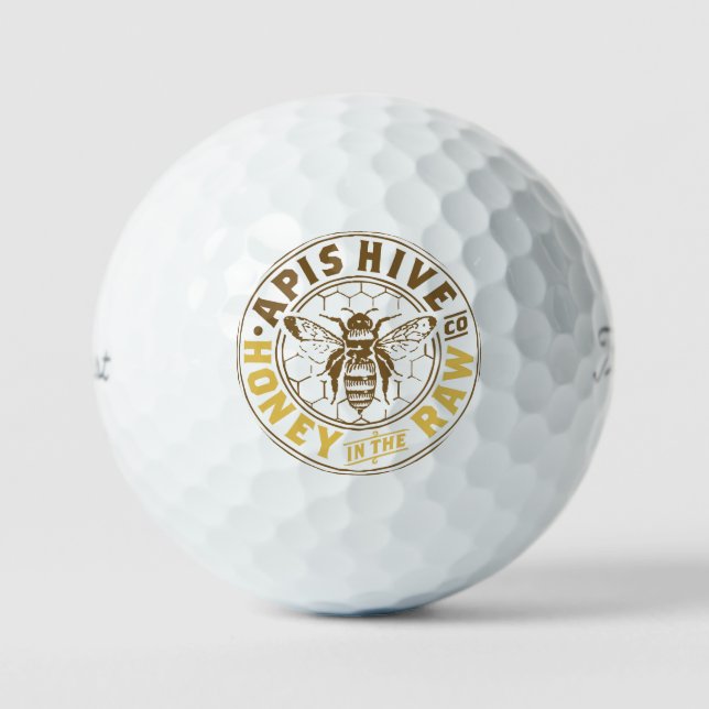 Apis Hive & Honey Co. Golf Balls (Front)