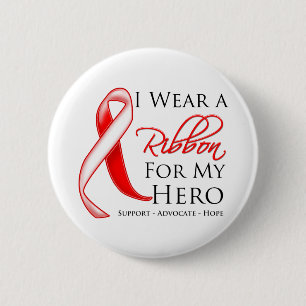 Aplastic Anaemia I Wear a Ribbon For My Hero 6 Cm Round Badge