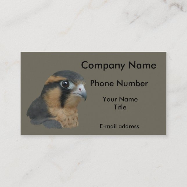 Aplomado Business Card (Front)
