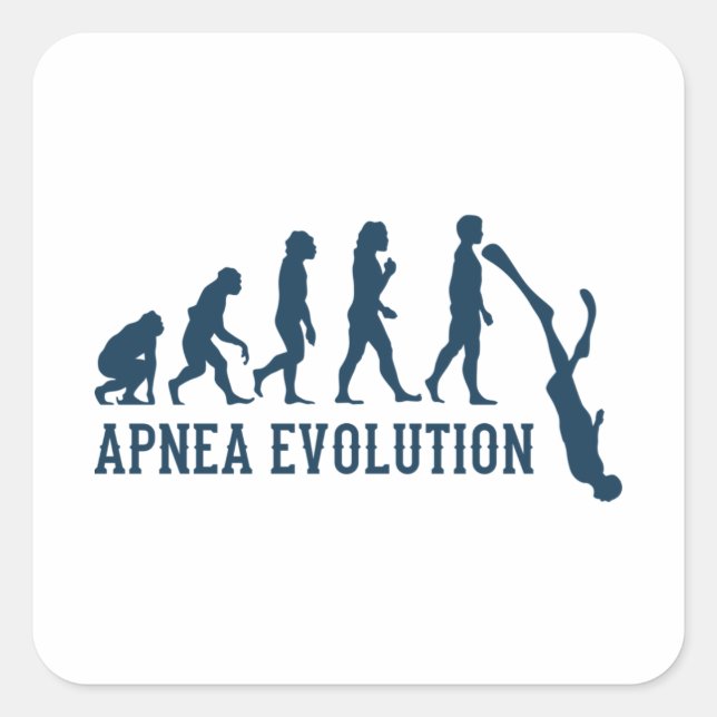 Apnoea Evolution Freediver Free Diving Free Diver Square Sticker (Front)