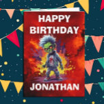 Apocalypse Birthday Zombie Boy Card<br><div class="desc">Apocalypse Birthday Zombie Boy

Unleash the Roarsome Fun with Personalised Zombie boy 
sweet personalised card for a little boyl.  Click the "Customise it!" button to change the text size,  text colour,  font style and more!</div>