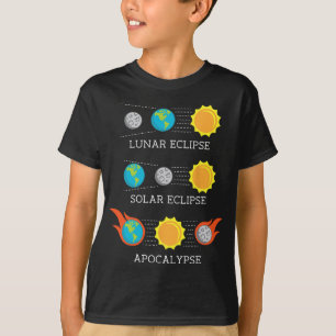 Apocalypse Lunar Solar Eclipse Space T-Shirt