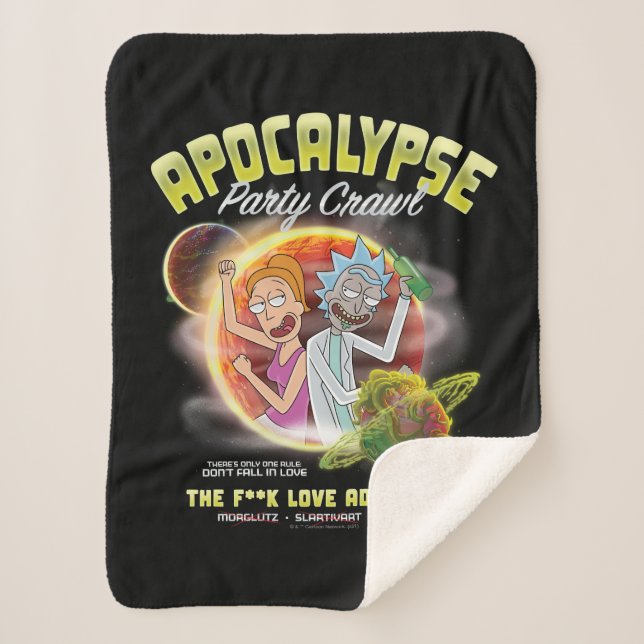 Apocalypse Party Crawl Sherpa Blanket (Front)