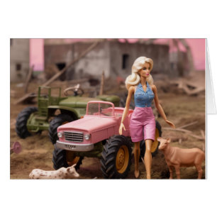 apocalyptic blonde doll in the country