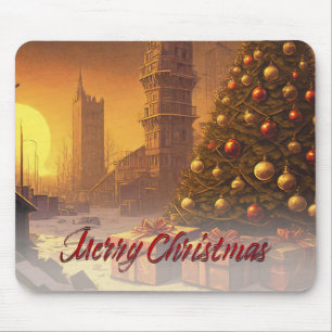 Apocalyptic Christmas motif, with presents Mouse Pad