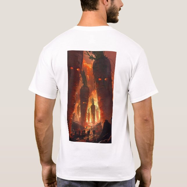 Apocalyptic Dark Landscape Camo Print T-Shirt (Back)