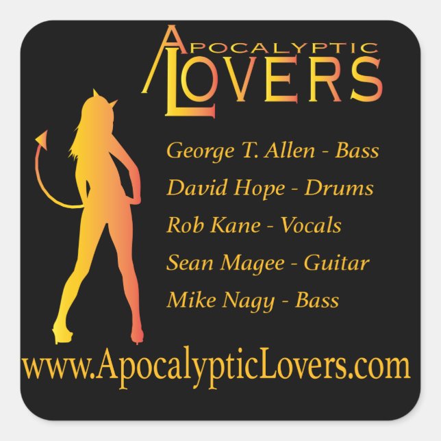 Apocalyptic Lovers Sticker! Square Sticker (Front)