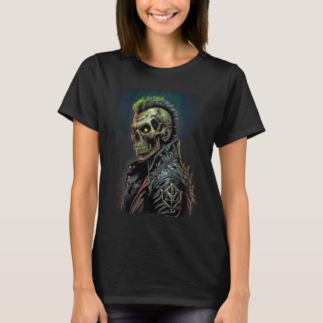 Apocalyptic Punk Zombie T-Shirt (Front)