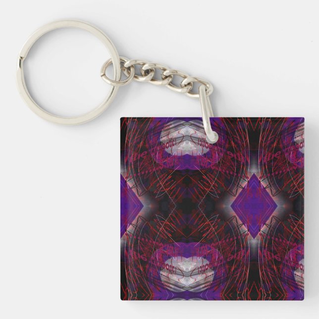  Apocalyptic Red Moon Key Ring (Front)