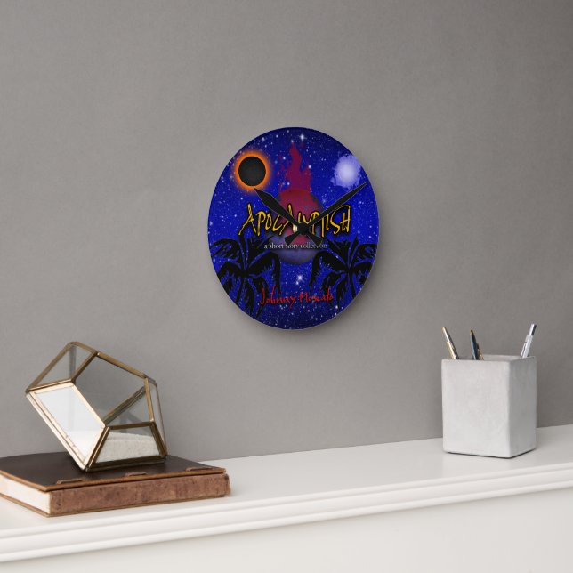 Apocalyptish Book Cover Round Clock (Office)