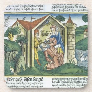 Apocrypha: Tobit is blinded by sparrow's droppings Coaster