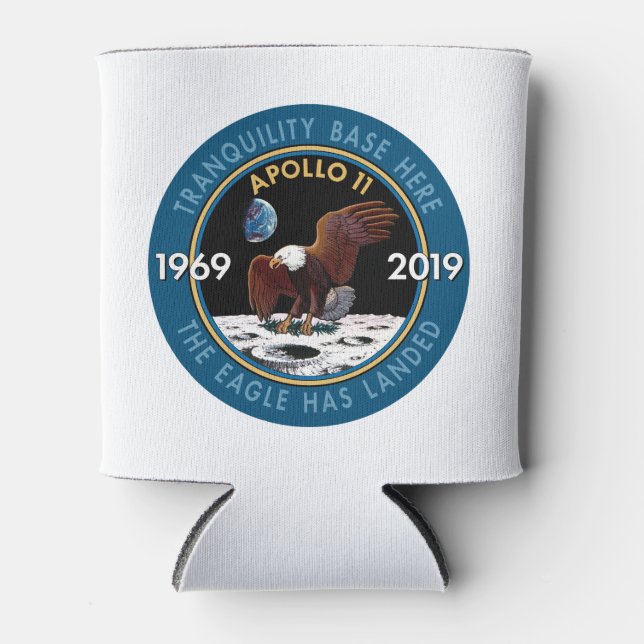 Apollo 11 50th Anniversary Mission Patch Insignia Can Cooler (Front)