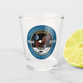 Apollo 11 50th Anniversary Mission Patch Insignia Shot Glass