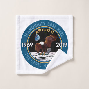 Apollo 11 50th Anniversary Mission Patch Insignia Wash Cloth