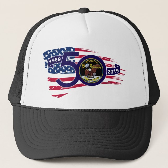 Apollo 11 50th Anniversary Trucker Hat (Front)