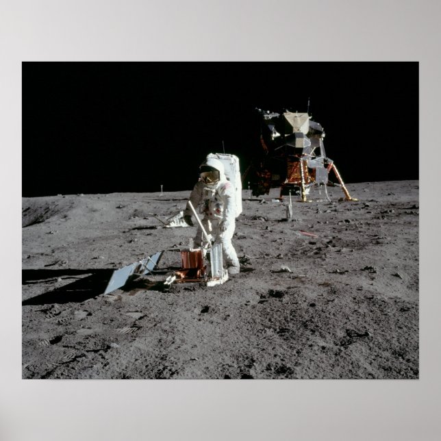 Apollo 11 Astronaut & Lunar Module "Eagle" Poster (Front)