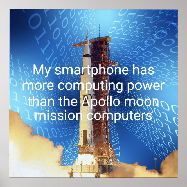 Apollo 11 Computing Power Poster (Front)
