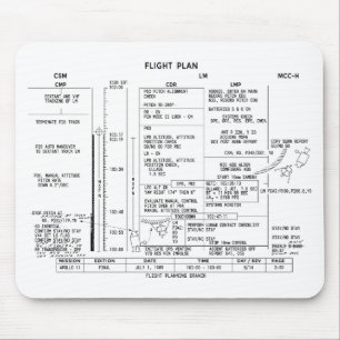 Apollo 11 Flight Plan Mouse Pad