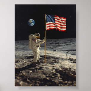 Apollo 11 – Neil Armstrong sets foot on the Moon Poster