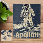 Apollo 11 Vintage Poster Jigsaw Puzzle<br><div class="desc">Commemorate the moment in history when Neil Armstrong made "One small step for man,  one giant leap for mankind." with this jigsaw puzzle.</div>