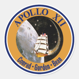 Apollo 12 Mission Patch Logo Classic Round Sticker